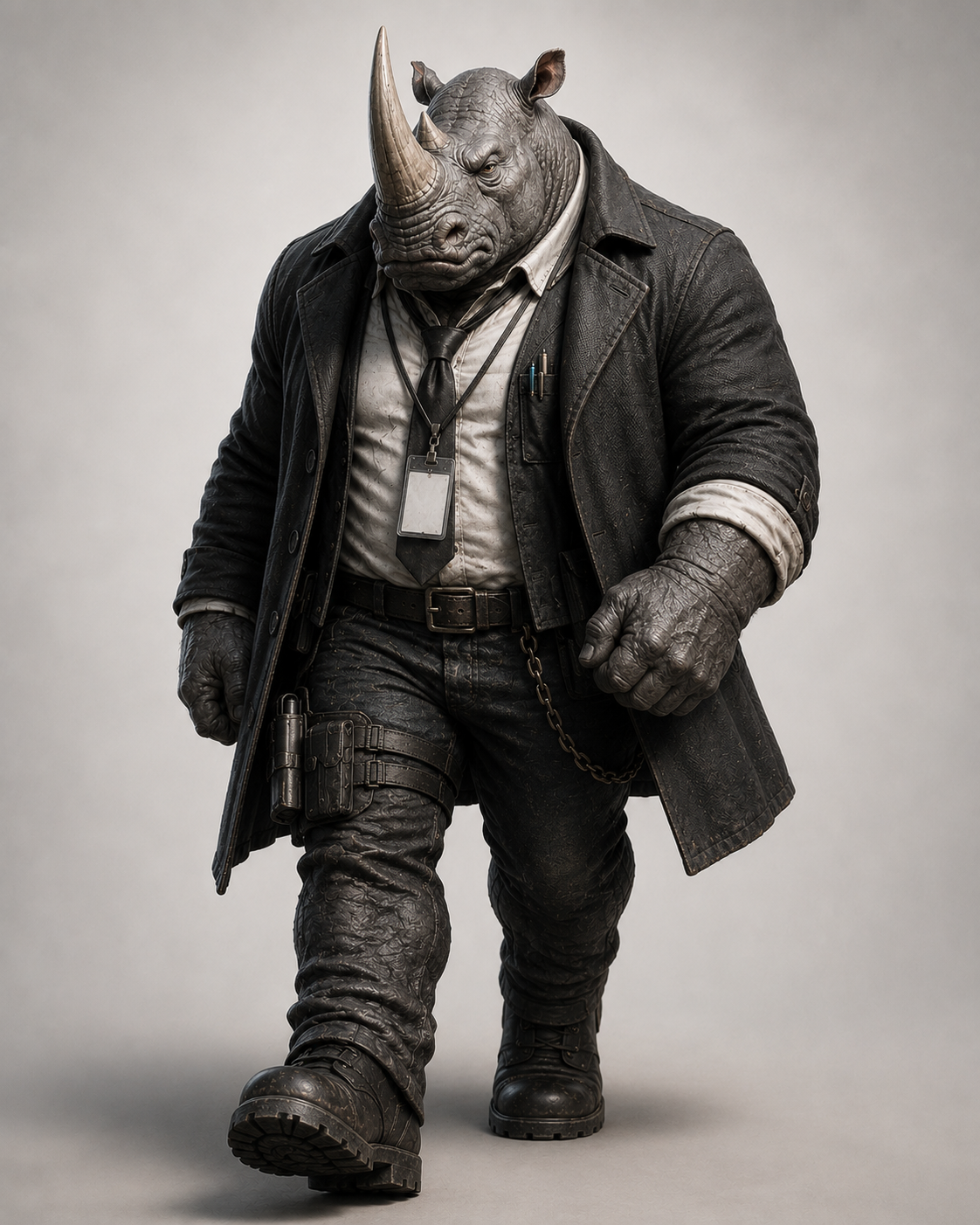 Brutus Proof, a rhinoceros correspondent for FrontPage Crew