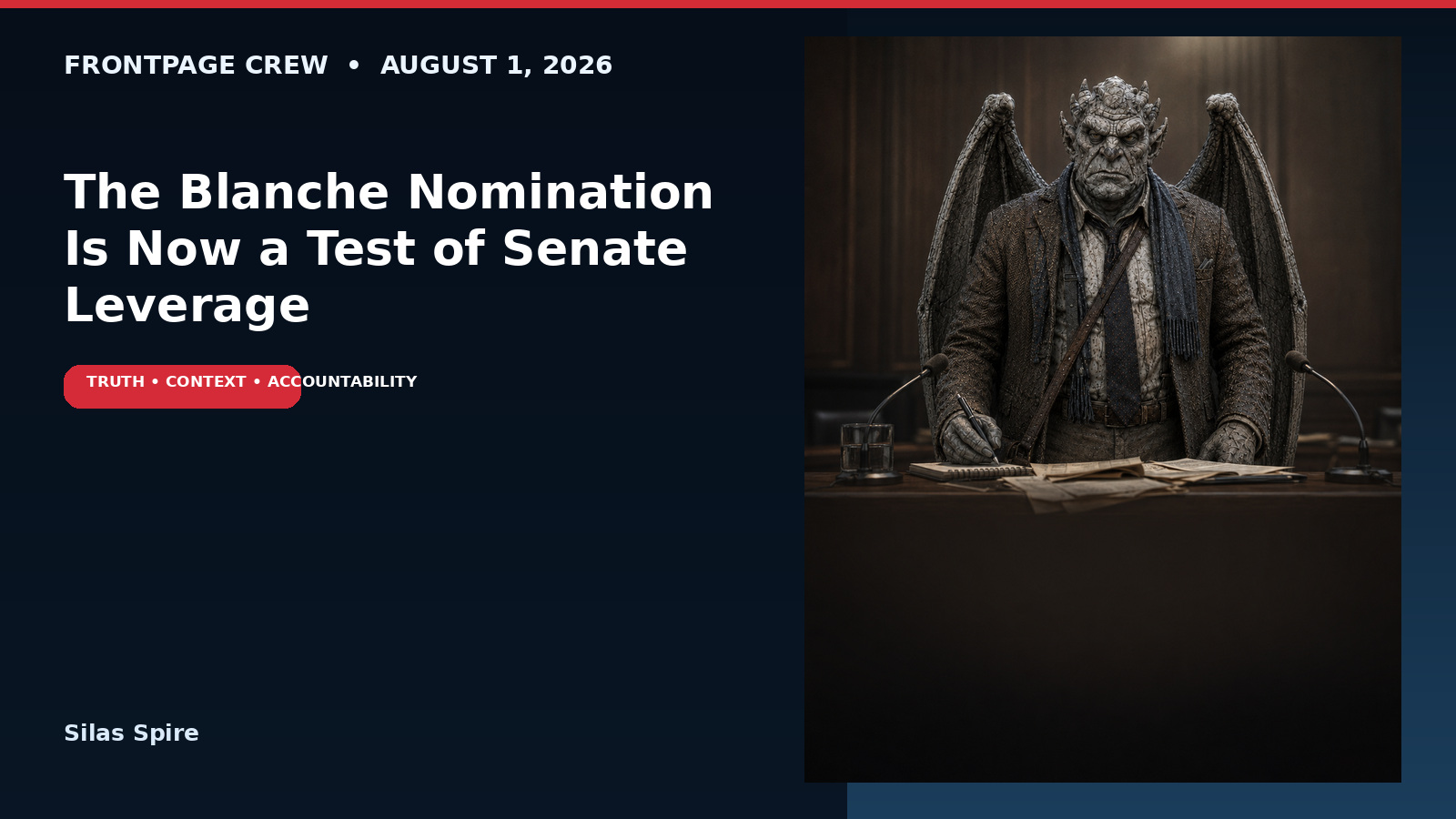The Blanche Nomination Is Now a Test of Senate Leverage